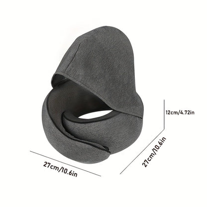 Travel Neck Pillow U-Shaped Memory Foam Cervical Support Pillow for Airplane, Car & Hotel – Portable & Ergonomic