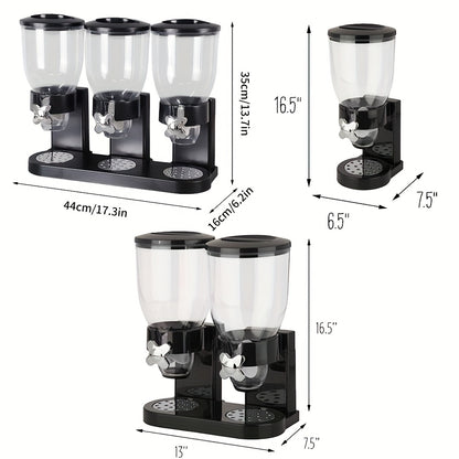 Dry Food And Candy Dispenser Each Capacity Spoon, Bowl, Lid Countertop Snack Organizer Containers Effortless And Organized Storage for Pantry Kitchen Organization Oatmeal Nut Granola Candy All Kinds of Treats Or Dog Food, 17.5 Oz