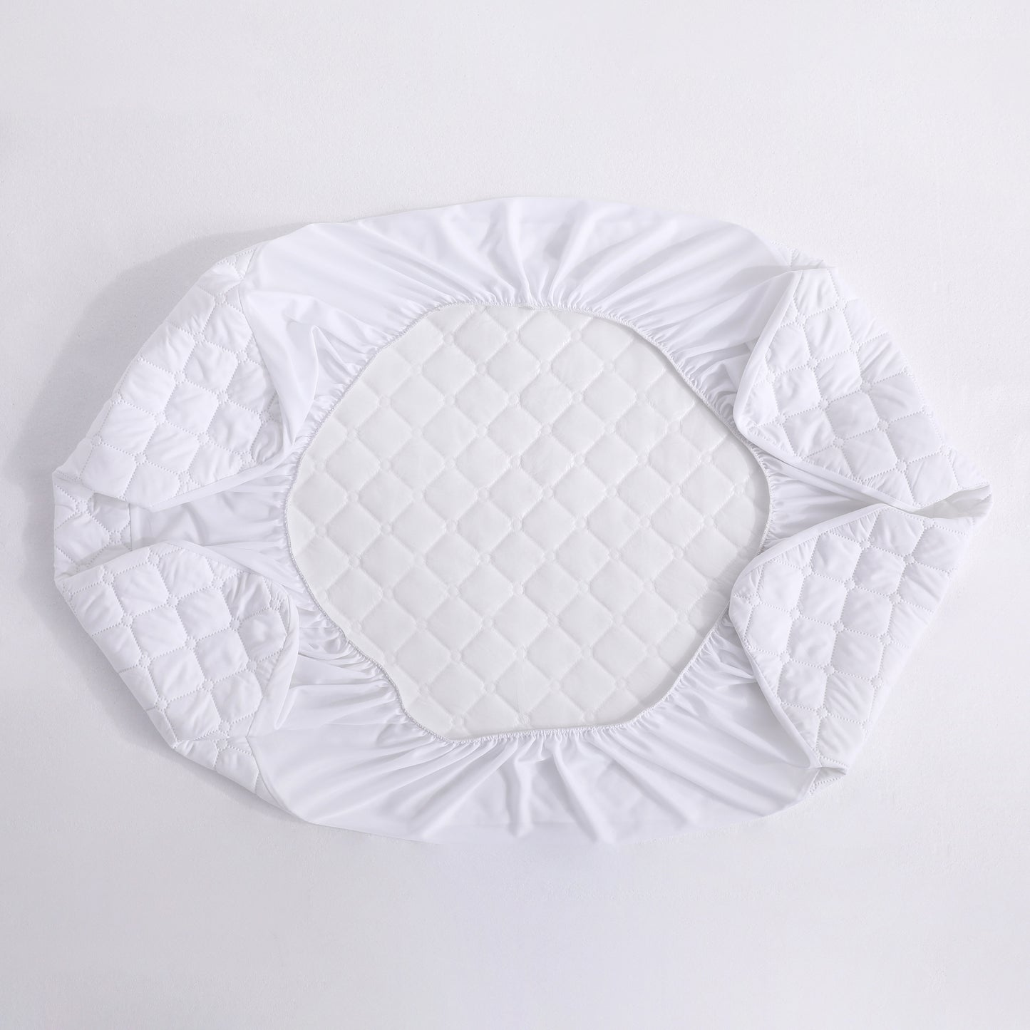 2pcs Mattress Protector Fitted Sheet No Noise Breathable Mini Crib Cover Quilted Protective Play Mat
