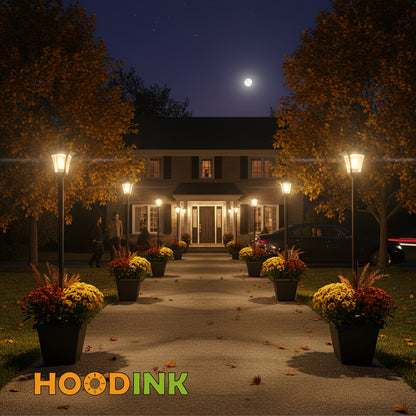 Solar Post Light, Warm White Light, Suitable for Outdoor Garden Decoration, 1pc IP44 Solar Pathway Light with Path Lighting and Festive Landscape Design - Perfect for Christmas and New Year Festive Atmosphere (60LM)