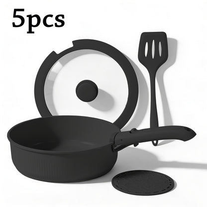 24pcs/7pcs/5pcs Cookware Set Non-Stick Pots & Pans Induction-Ready Kitchen Cookware Set Includes Skillet/Frying Pan/Soup Pot/Steak Pan Removable Handles Home & RV Kitchen Set Stackable Kitchen Accessories Easy To Clean Multiple Colors