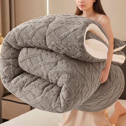 Winter Milk Velvet Comforter Thick Warm Anti Static Blanket for Home Dorm All Seasons (Twin Full Queen King California King) Cozy Heavyweight Bedding for Cold Weather