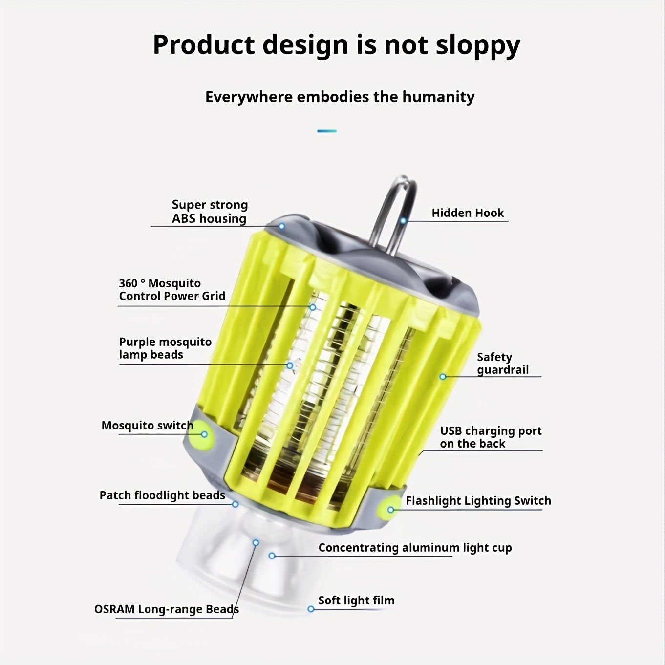 3in 1 Mosquito Repellent USB Mosquito Repellent Portable Mosquito Repellent Indoor And Outdoor LED Lantern Mosquito Repellent Camp Light SOS Emergency Light for Home, Backyard, Patio