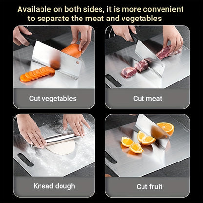 Titanium Cutting Board For Kitchen, 2025 New Upgrade 100% Pure Titanium Cutting Boards 3pcs, Large/Medium/Small Cutting Board, Double Sided Durable Metal Cutting Board
