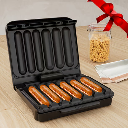 1pc Electric Sausage Grill And Sandwich Maker with Cord Storage, Perfect for Veggie Sausages, BBQ, Or Hot Dogs, Featuring A Nonstick Plate for Easy Cleaning.