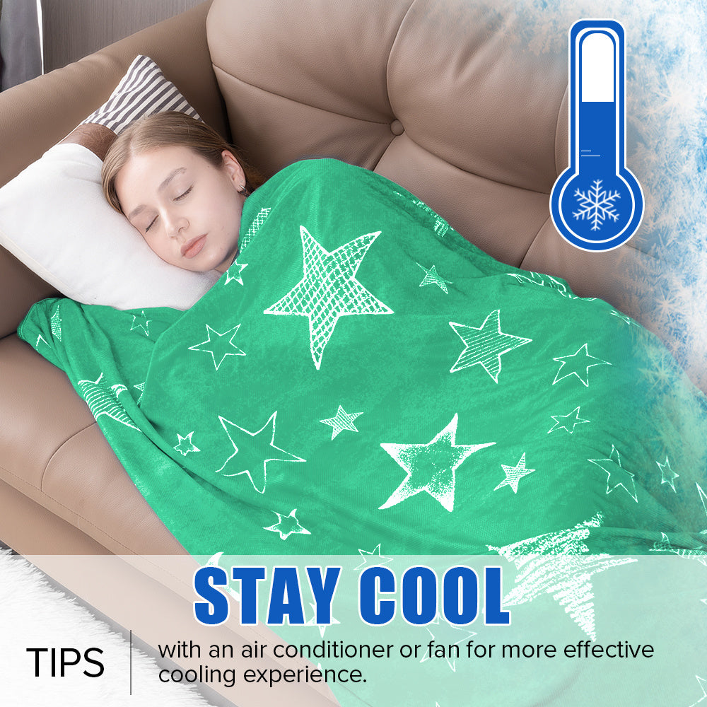 Cooling Blanket For Hot Sleepers, Summer Lightweight Breathable Cooling Throw Blanket Double-Sided Soft Blanket For Bed Couch Sofa, Night Sweats & Hot Flashes Relief