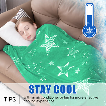 Cooling Blanket For Hot Sleepers, Summer Lightweight Breathable Cooling Throw Blanket Double-Sided Soft Blanket For Bed Couch Sofa, Night Sweats & Hot Flashes Relief