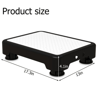 Non-Slip Step Stool Heavy Duty 550LBS Capacity Portable One Step Platform for Elderly Adults - Anti-Slip Rubber Mat Height Adjustable Indoor Outdoor Use Bed Car Door Bathroom Stair