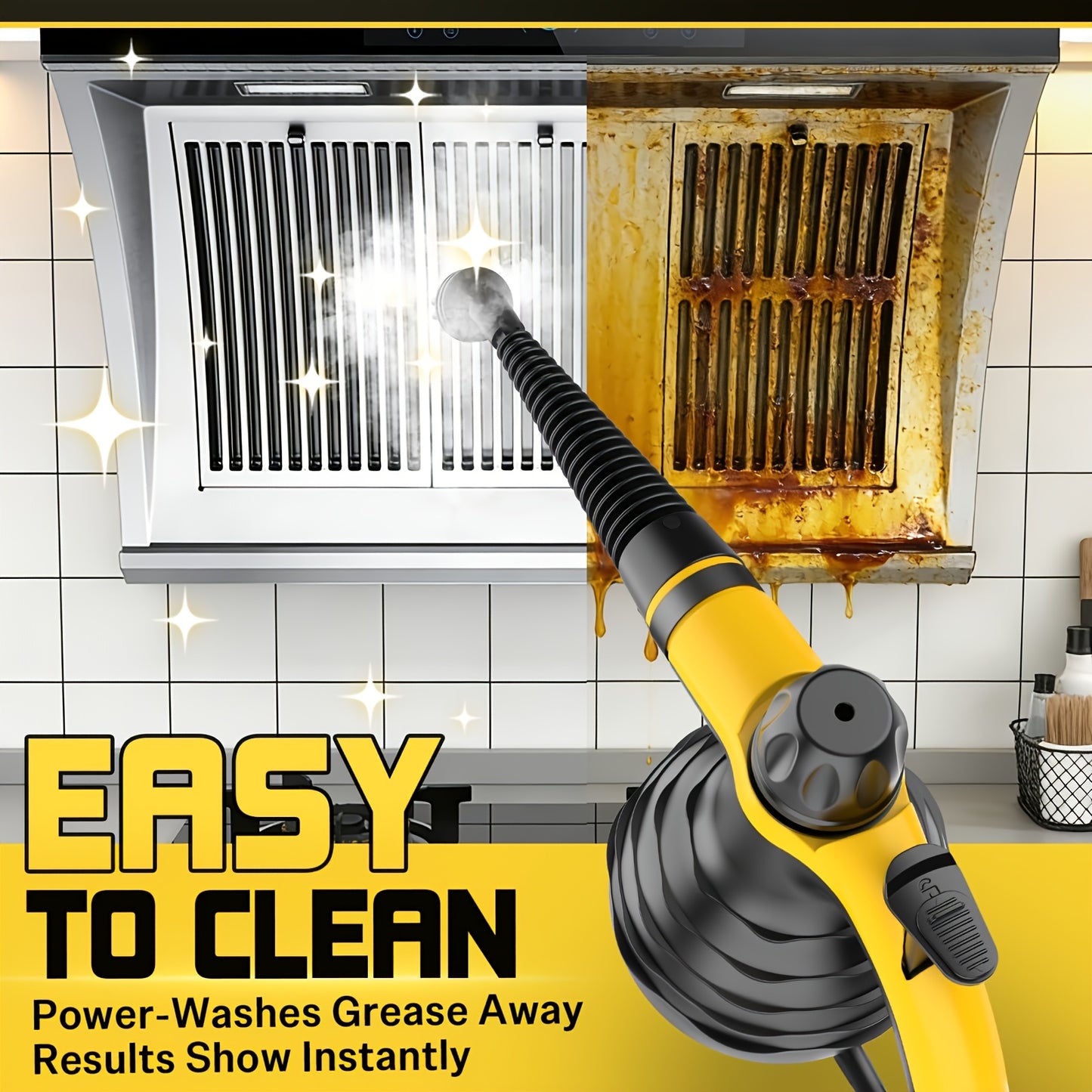 Multi-Surface Natural Steam Cleaner with 10 Accessories: Portable Power for Home