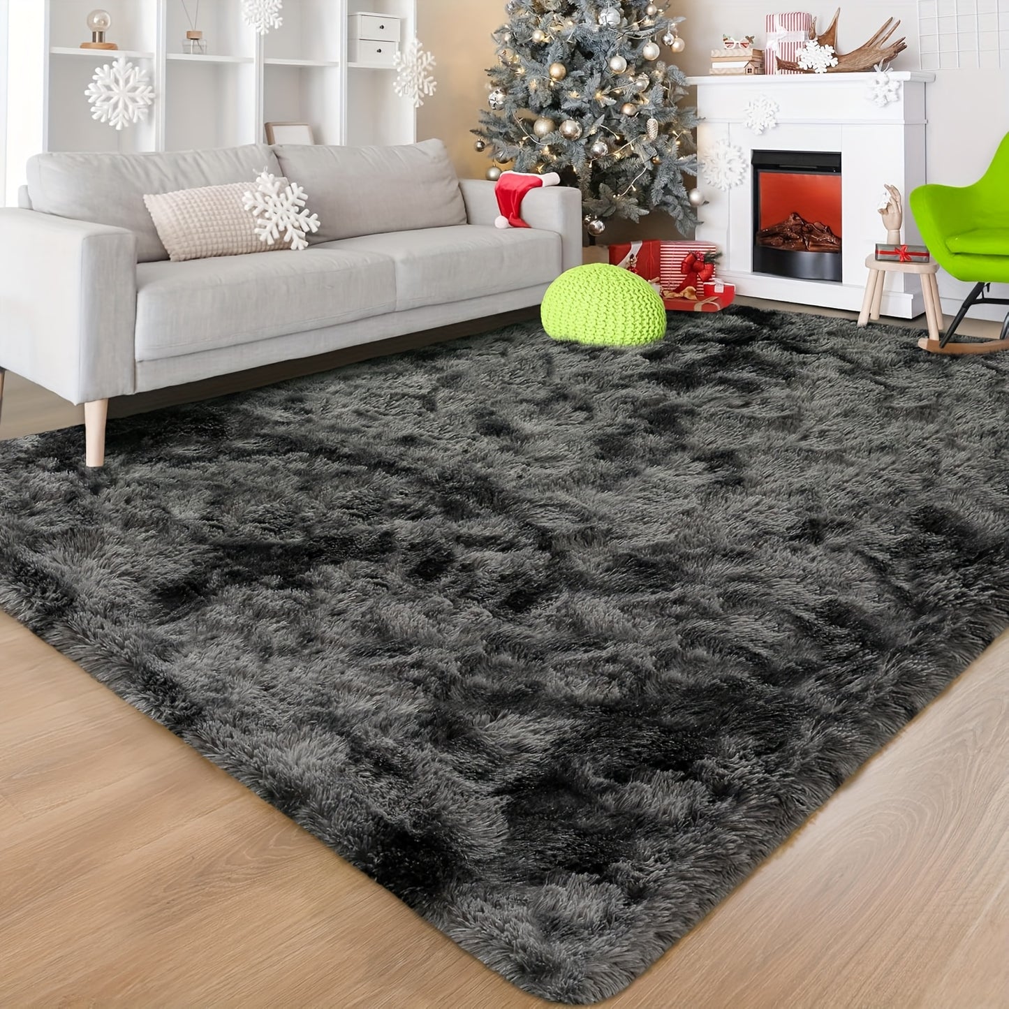 Soft Plush Area Rugs Non-slip Fuzzy Plush Soft Shaggy Bedside Rug Tie-Dyed Living Room Carpet Teen Dorm Home DecorPet Friendly Bedroom Living Room Nursery Room Rug Home Decor Room Decor