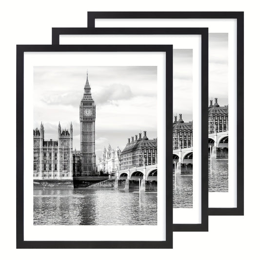 3pcs/set Of 12x16in Decorative Photo Frames In Various Colors, Suitable For Hanging In The Hallway Or On The Wall Of The Living Room, Or As Gifts For Friends And Family, Photo Frames For Wall.