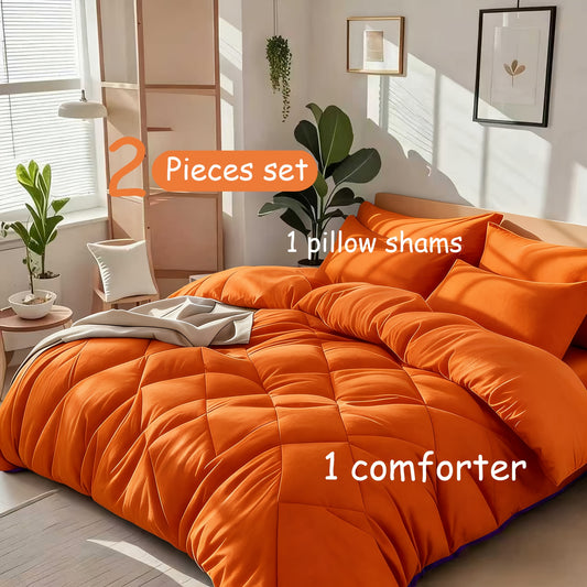 2/3pcs Cooling Comforter Solid Color Rhombus Grid Queen/King Size Bedding Soft, Comfortable, Fluffy Microfiber Filling Lightweight Breathable Fabric Easy Care All Season Use Includes Comforter Pillowcases Luxury Quality