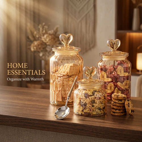 4SETS, 21.98oz-47.34oz, Glass Food Storage Jars with Airtight Clamp LIDS, Airtight Glass Jars, Clear Storage Containers, Suitable for Sugar, Flour, Grains, Coffee, Spices, Cereal, Coffee, Cookies, The First Choice for Cute Christmas Gifts