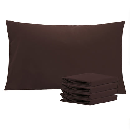 4 Pack 20x30 Brushed Microfiber Pillowcases | Envelope Closure, Soft, Wrinkle-Free, Fade-Resistant, Solid Color, Viscose Blend