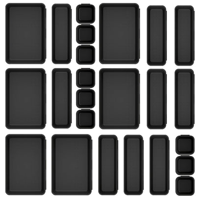 24pcs Drawer Organizer Plastic Drawer Storage Clothes Makeup Organizer Bathroom Drawer Organizer Desk Drawer Organizer, Desk & Drawer Organizer for Home Storage