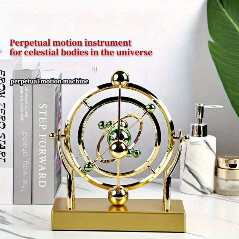 Cosmic Swing Pendulum - Perpetual Motion Science Demonstration with Solar System Planets & Atomic Model Design, Durable Plastic Self-Running Desk Decor, Physics Teacher Gift, Collectible Figurine for Home/Office, No Batteries/Electricity Needed