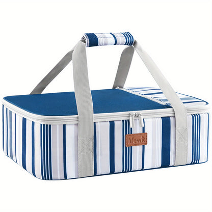 One/ Double Decker Insulated Casserole Carrier for Hot or Cold Food, Casserole Dish Carrying Case, Lasagna Holder for Potluck Parties/ Picnic/ Cookouts/ Party, Fits 9"x13" Baking Dish
