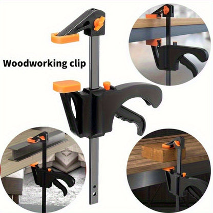 4/8pcs Woodworking Quick Clamp, Ratcheting Clamp with Double Orange Trigger Handle, Metal Construction, Suitable for Crafting And Wood Glue, Suitable for Projects And Wood Strip Work, Woodworking Clamps