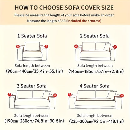 1 Striped Sofa Cover, Washable, Stretchy, Scratch And Slip-Resistant. Fits 1-4 Seaters, White Textured Zigzag Fabric. Great for Decor, Furniture Protection, Classic And Durable Design