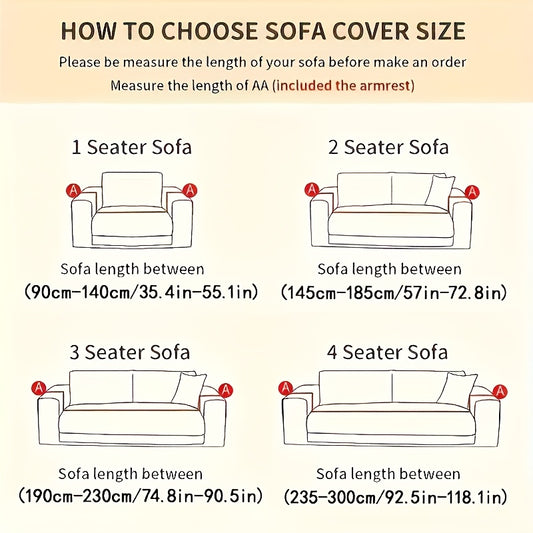 1 Striped Sofa Cover, Washable, Stretchy, Scratch And Slip-Resistant. Fits 1-4 Seaters, White Textured Zigzag Fabric. Great for Decor, Furniture Protection, Classic And Durable Design