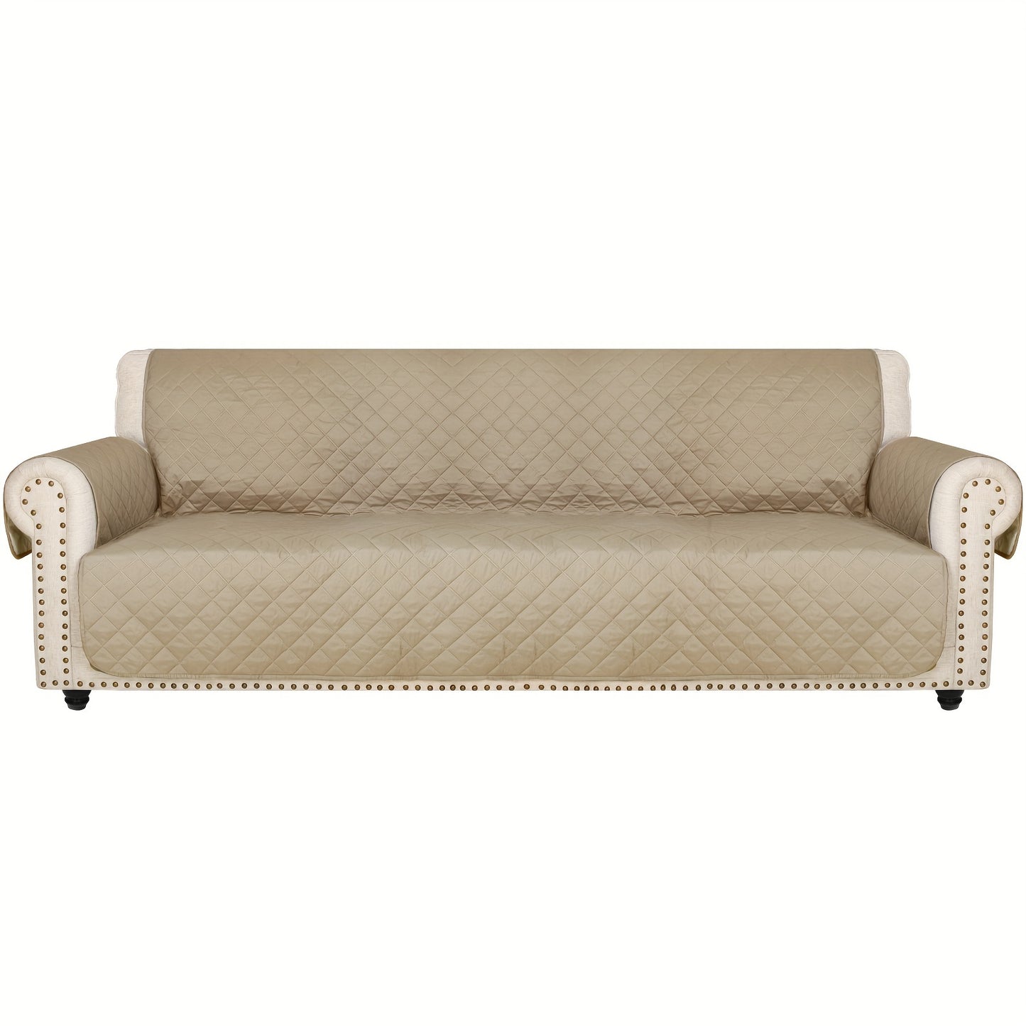 Universal Fit Sofa Slipcover Protector , Washable, Recliner & Loveseat Compatible, Elastic Strap, Pet-Friendly, Easy-On Design For 3, 4 Seater Sofas In Living Room.