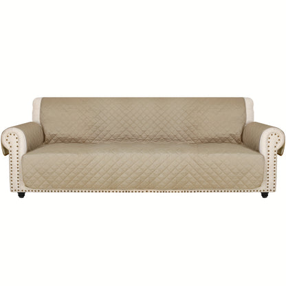 Universal Fit Sofa Slipcover Protector , Washable, Recliner & Loveseat Compatible, Elastic Strap, Pet-Friendly, Easy-On Design For 3, 4 Seater Sofas In Living Room.
