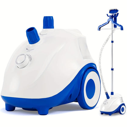 OLIXIS Vertical Steam Hanging Ironing Machine, 1500W Powerful Iron with Roll Wheels, 60.87oz Water Tank for 60 Mins Continuous Steaming, 45s Fast Heat-up, Adjustable Handheld Hanging Iron Machine, Perfect for Commercial And Household Use