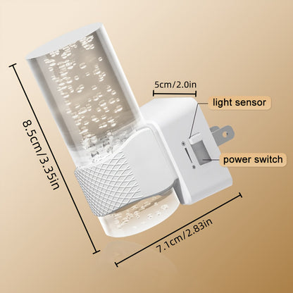 Wall-Mounted Night Lights That Plug In, Featuring LED Technology with a 3000K Dimmable Option And Adjustable Brightness. These Modern Automatic Night Lights Come with a Light Sensor, Perfect for Hallways And Bedrooms, Available in a Pack of Two