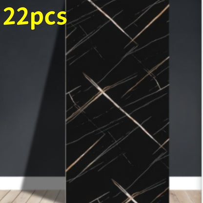22pcs Self-Adhesive Waterproof PVC Wallpaper Oil-Resistant - Suitable for Kitchen, Bathroom, Living Room, Bedroom Decoration, Peel and Stick Wall Decoration, Splash-Proof Background Wall Sticker, Waterproof an Each Piece Size 11.81 Inch * 23.62 Inch