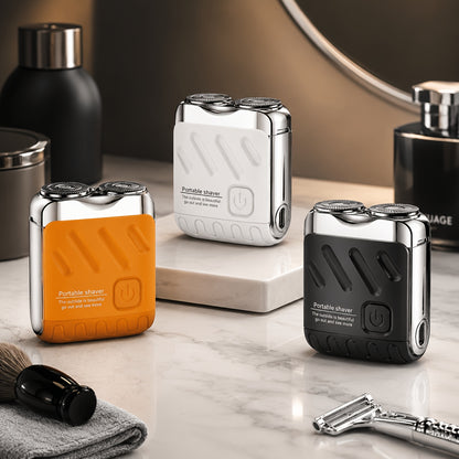 2pcs (Shaving Kit And Travel Case), New MINI Shaving Razor, Men'S Shaving Razor, Double Blades, USB Charging, Digital Display, Three Colors, for Men, Boyfriend, As a Gift, Father'S Day, Halloween, Christmas