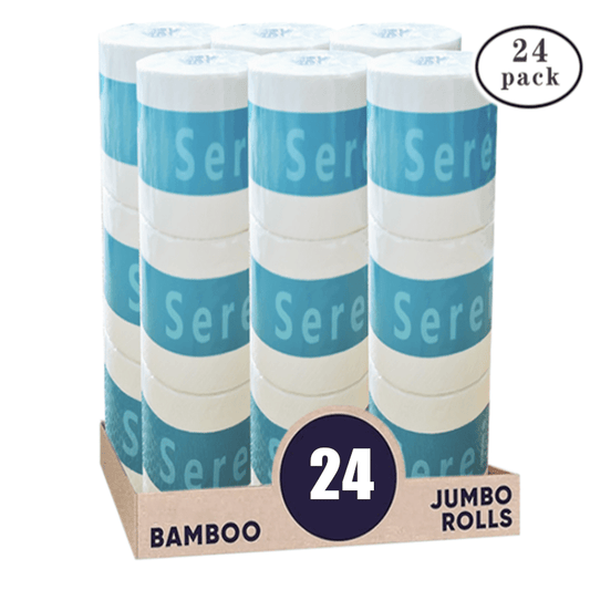 Bamboo Toilet Paper 24 Rolls 3-Ply 300 Sheets Per Roll Tree-Free Hypoallergenic Septic Safe Flushable Soft Strong Fragrance-Free BPA-Free Eco-Friendly Bathroom Tissue RV Travel Home Use