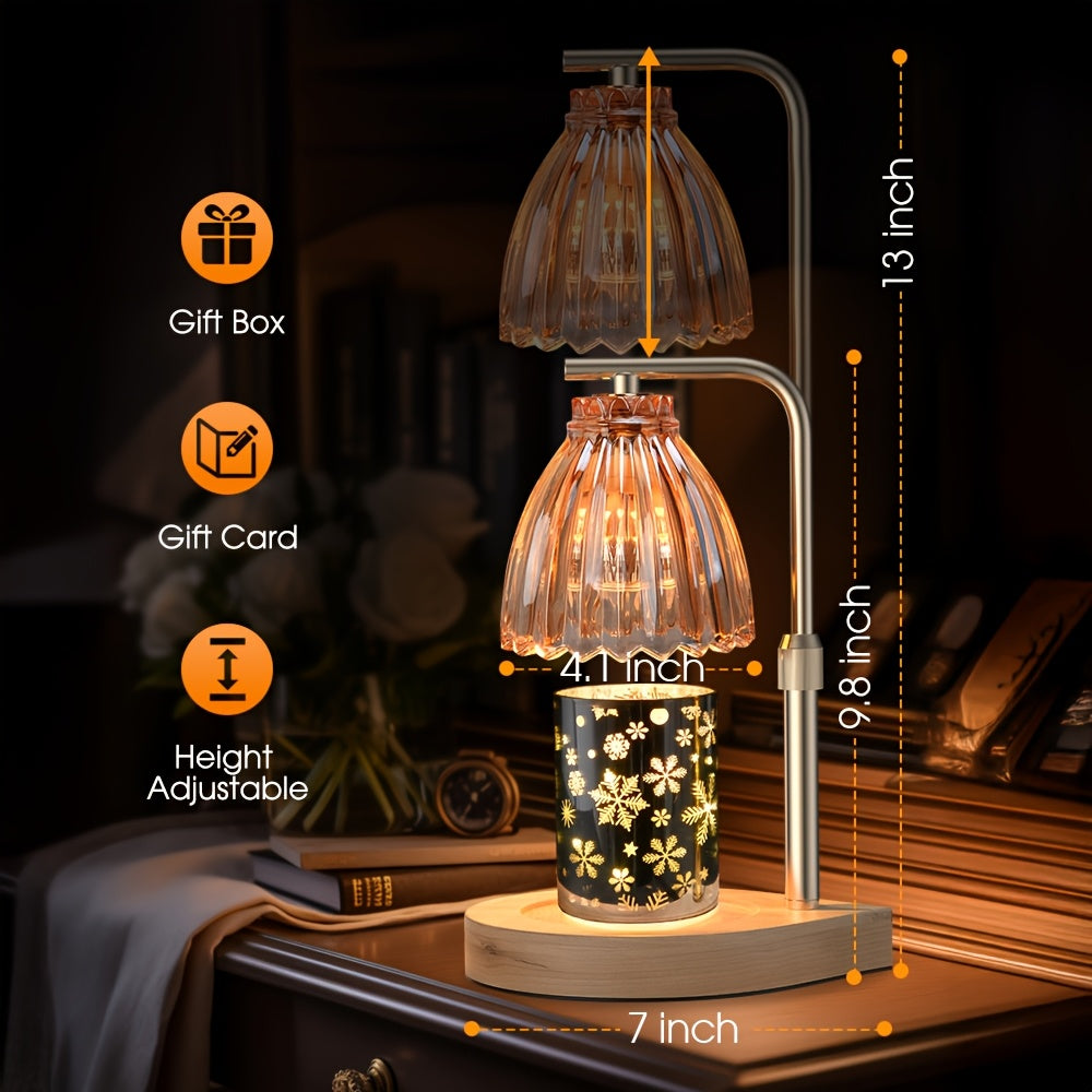 Candle Warmer Lamp with Dimming Function, Adjustable Height Brightness Candle Melting Lamp, Suitable for Scented Wax, Perfect Gift for Wife, Mother, Lover Or Friend, Mother's Day Gift, House Warming Gifts New Home Decor(no Bulb Included,)