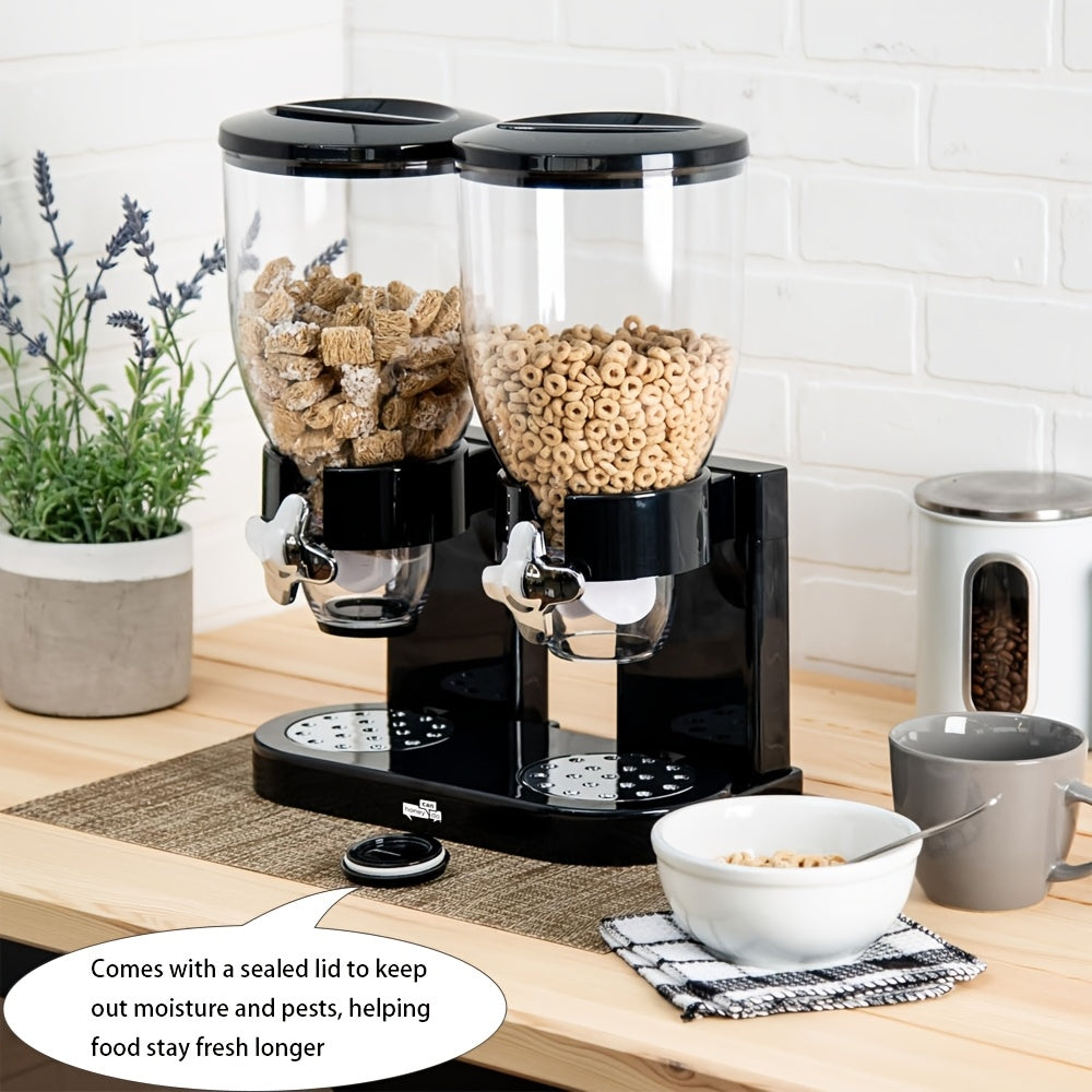 Dry Food And Candy Dispenser Each Capacity Spoon, Bowl, Lid Countertop Snack Organizer Containers Effortless And Organized Storage for Pantry Kitchen Organization Oatmeal Nut Granola Candy All Kinds of Treats Or Dog Food, 17.5 Oz