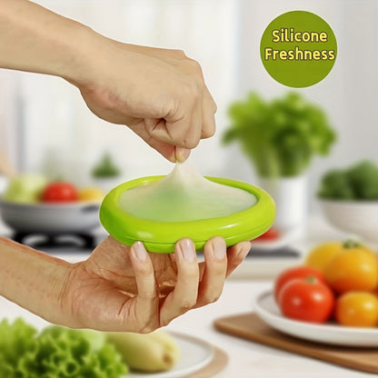 Avocado Preservation Box And Onion Storage Set, Silicone Vegetable And Fruit Preservation Box, Suitable for Refrigerators, Reusable Fresh Preservation Box, Suitable for Tomatoes, Lemons, Garlic, Potatoes - Reducing Food Waste
