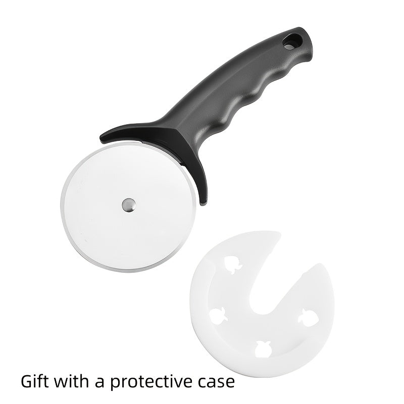 Stainless Steel Pizza Wheel Cutter with Wooden Handle - Durable, Easy-Grip Slicer for Pizza, Biscuits, Noodles | Ideal Kitchen Gadget for Perfect Serving