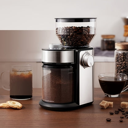 Burr Coffee Grinder, Adjustable Burr Mill with 16 Precise Grind Setting for 2-14 Cup, Stainless Steel.