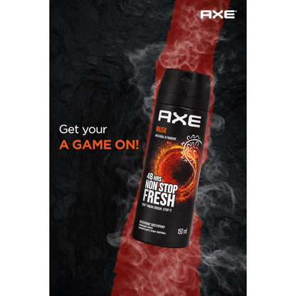 AXE Deodorant Body Spray Musk x [3 Pack] 5 oz (150 ml) Long-Lasting Fresh Scent for Men, Everyday Odor Protection, Confidence-Boosting Masculine Fragrance Spray, Daily Body Spray for Work, Gym, Travel & Casual Use