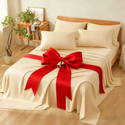 Luxury Bamboo Bed Sheet Set, Premium Bamboo Sheets Ultra Soft Queen Bed Sheet Breathable Bed Sheets Queen Set, 100% Viscose Derived From Bamboo, 5 Star Hotel Experience Bed Sheets Sets Up to 16" Deepth Bedding for Hot Sleepers Kids Bedding