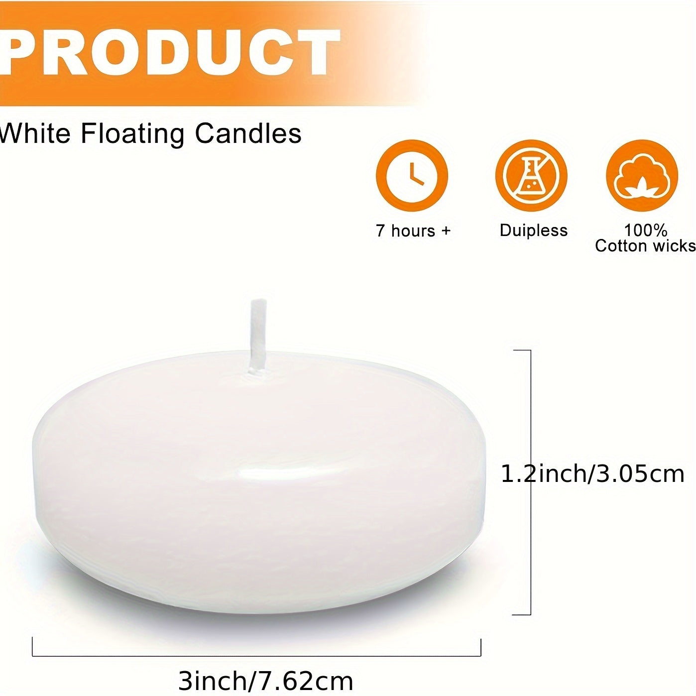 White Floating Candles, 24 Packs Of Floating Candles That Burn Clean And Unscented For 12 Hours Plus, Used For Valentine'S Day, Romantic Nights, Weddings, And Anniversary Decorations 3 Inch Wide Floating Candles For Swimming Pool Decor, Home Decor
