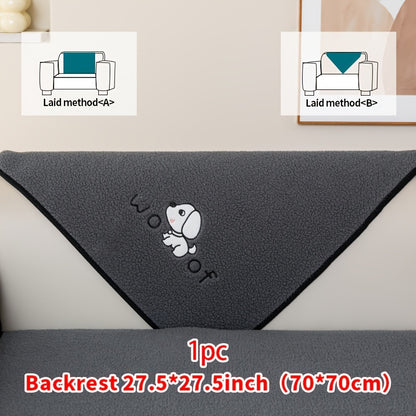 1pc Sherpa Couch Protector, Enhanced Sofa Cover, Suitable for Pets, a Favorite Among Pets, Thick Plush Sofa Shield, Non-Slip Plush Sofa Cover, Furniture Protection Cover, Home Decor for Bedroom, Office, And Living Room