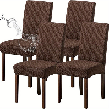 4/6pcs 100% Waterproof Chair Covers for Dining Room Kitchen Chair Covers Parson Dining Chair Slipcover