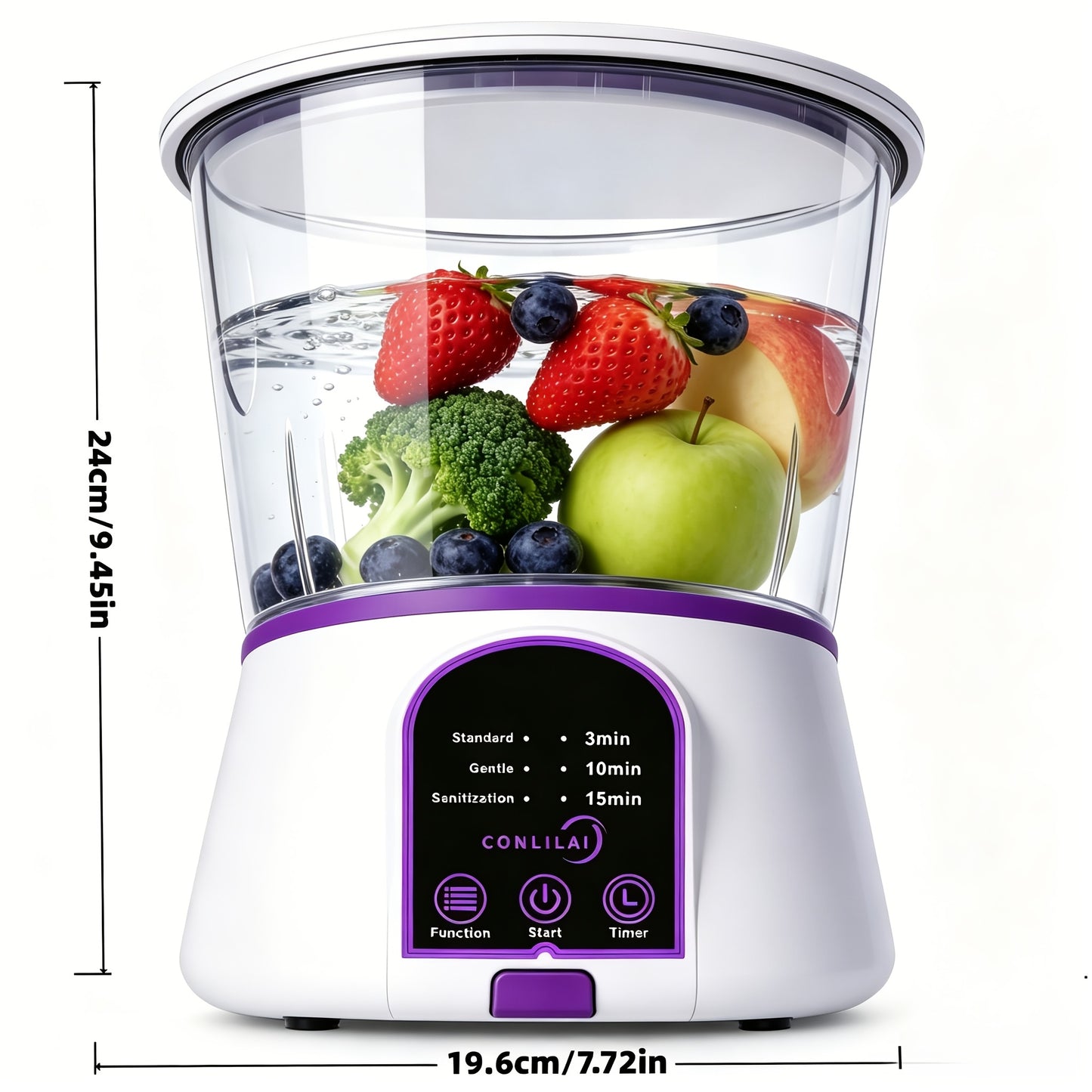 Multifunctional Household Fruit And Vegetable Cleaning Machine, Fruit And Vegetable Cleaner, Vegetable Cleaning Purifier, Fashionable Design, Efficient Cleaning Tool, High-quality Materials, Sturdy And Durable, Home Chef