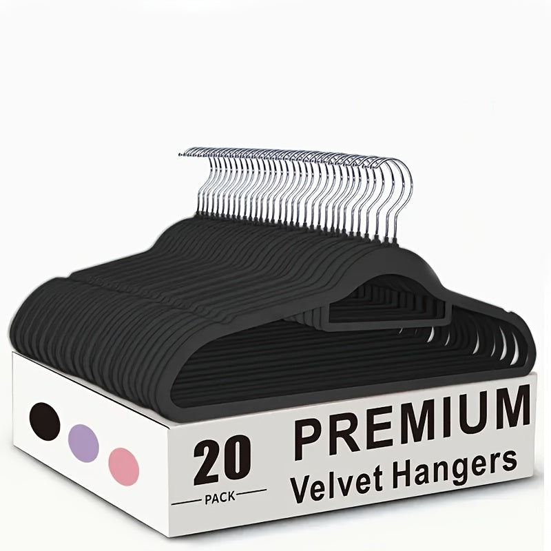 20/50 Pack Premium Velvet Hangers, Non-Slip, Deluxe Slimline Suit Hangers Space Optimized, Maximize Closet Space for Closet Space Saving Clothing & Closet Storage, for Winter Coats & Knitwear