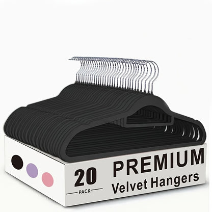 20/50 Pack Premium Velvet Hangers, Non-Slip, Deluxe Slimline Suit Hangers Space Optimized, Maximize Closet Space for Closet Space Saving Clothing & Closet Storage, for Winter Coats & Knitwear