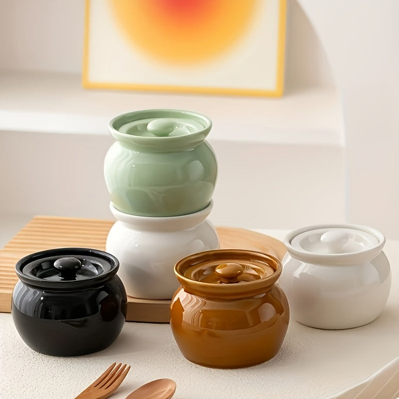 Ceramic Water-Separated Stewing Pot Household Steaming Pot Stew Pot Soup Clay Pot Soup Clay Pot One Person Stewing Pot