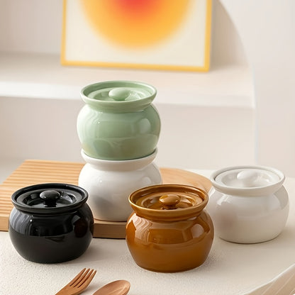 Ceramic Water-Separated Stewing Pot Household Steaming Pot Stew Pot Soup Clay Pot Soup Clay Pot One Person Stewing Pot