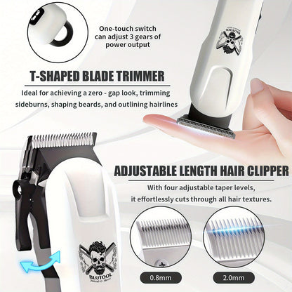 Electric Grooming Kit Hair Clipper & Razor Set USB Rechargeable with Digital Screen - 2 & 3 Piece Sets for Home Use & Salons, Professional Hair Trimmer, Great Gift for Father's Day, Birthday & Christmas