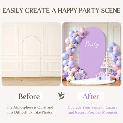 christmas 1pc 6ft Beautiful And Atmospheric Party Decoration Arch Support Fabric Cover Decoration, Stretchable, Wrinkle-free, No Ironing, Tight Fitting Arch Cover for Wedding Ceremony, Gender Reveal Bridal Shower, Family Gathering, Birthday Party