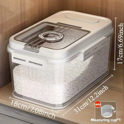 2 Sizes Airtight Food Storage Containers Set - 2, 85gal & 2, 06gal, PET Square Flip Top Rice Canister, Reusable, Insect & Moisture Proof, Hand Washable, Sealable Grain Dispenser for Kitchen Pantry Organization, Pantry Organization|Modern Kitchenware|Durab
