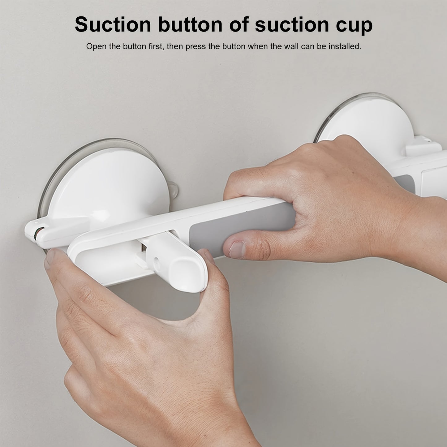 1pc Safety Handrails for Seniors - Easy Installation Without Drilling, Featuring Non-Slip Surfaces for Bathrooms, Equipped with Strong Suction Cups, Made of Durable Plastic, Ideal for Use in Bathrooms, Kitchens